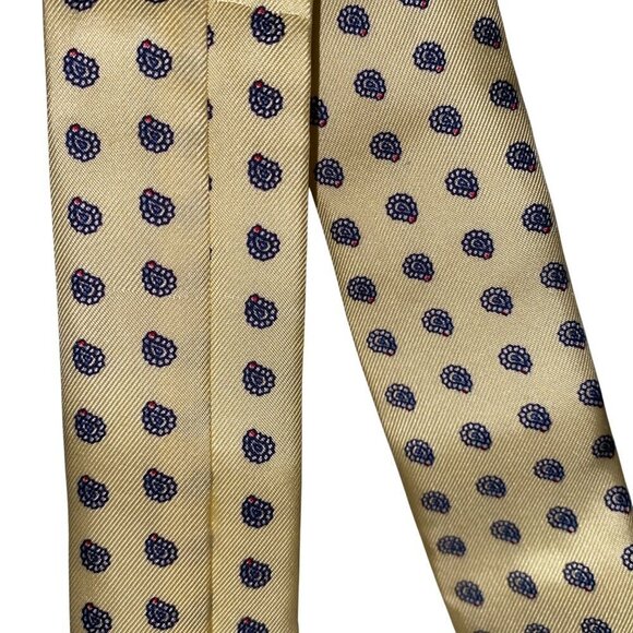 Trafalgar Cream & Burgundy Men's Suspenders With Floral Pattern & Leather points - Picture 3 of 6